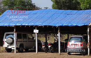 Plastic cover sheds for vehicle parking